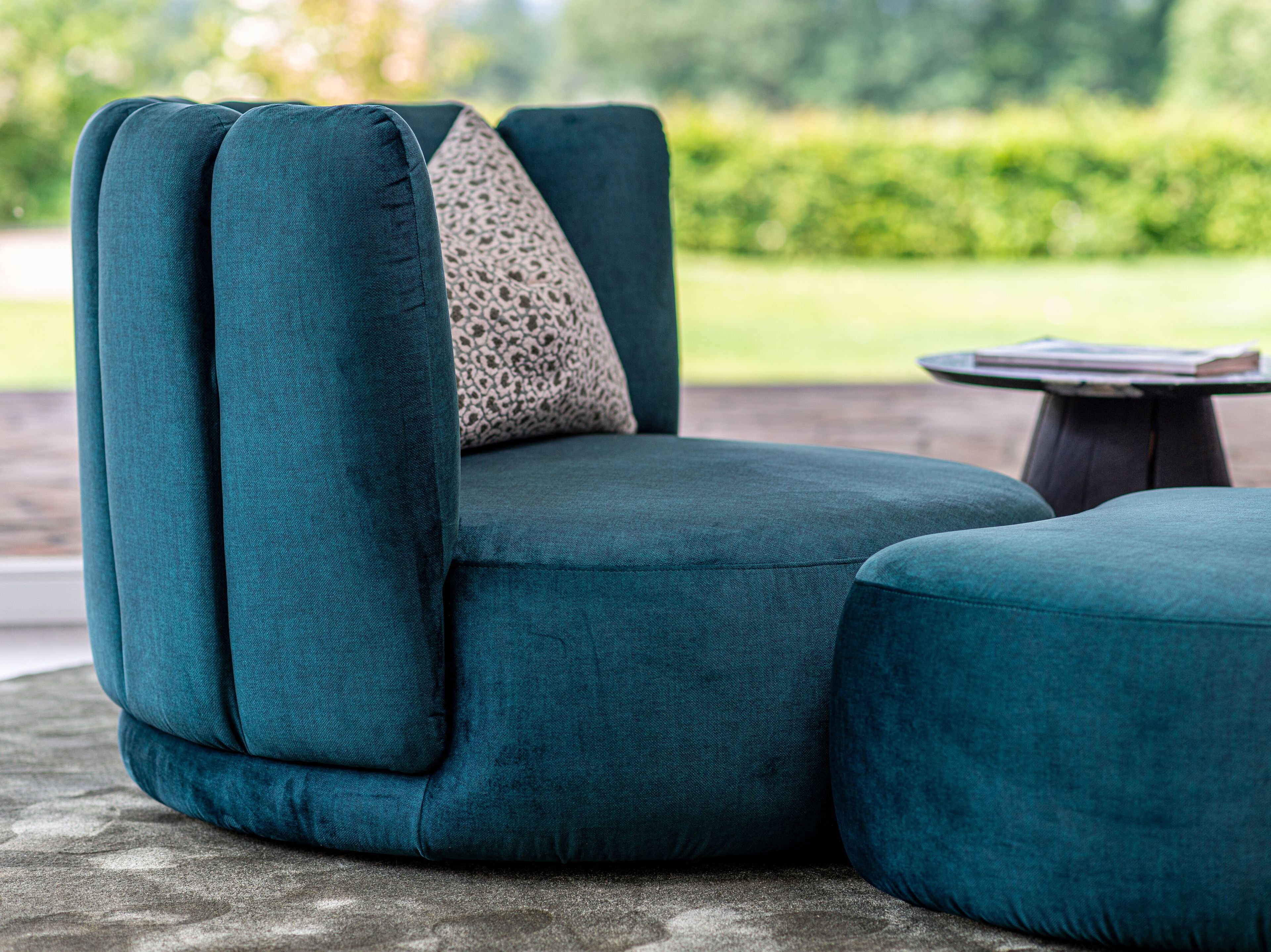 Тканевое кресло с подставкой для ног KFF ARCH-00135959 - Вид №4