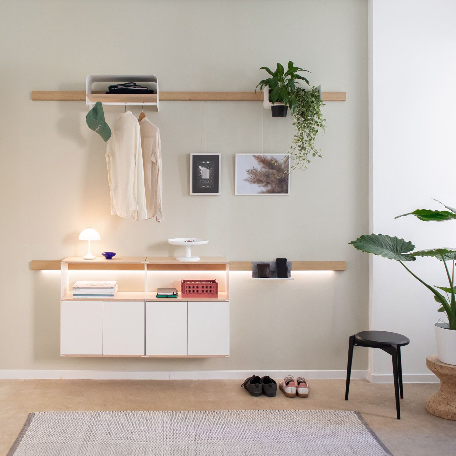 Настенная деревянная секционная прихожая Variand Furniture E13 ARCH-00099932 - Вид №3