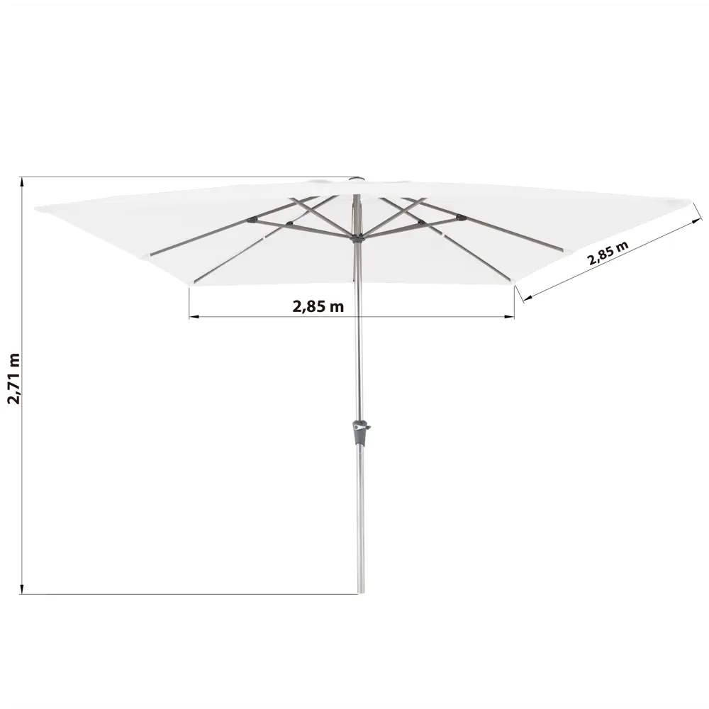 Зонт садовый Naterial Aurall ⌀300 см, цвет белый STLM-2097338 - Вид №5