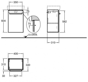 Тумба под раковину 40 см Keramag Renova Nr.1 Comprimo 862046000 Santreyd  - Вид №3
