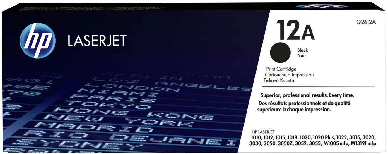 Q2612A laserjet black print cartridge HP Santreyd 