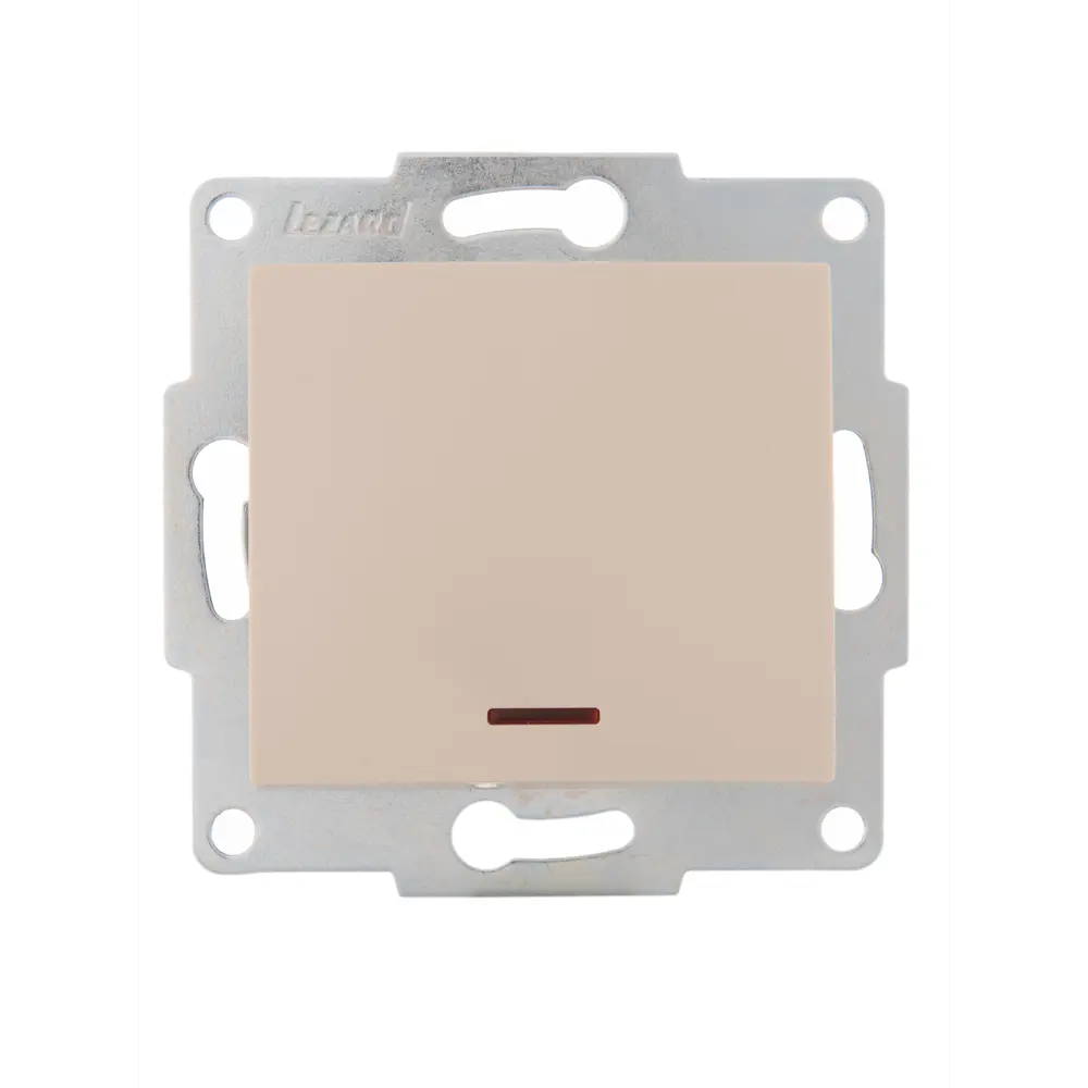 Выключатель Lezard Karina с подсветкой цвет кремовый STLM-2179112