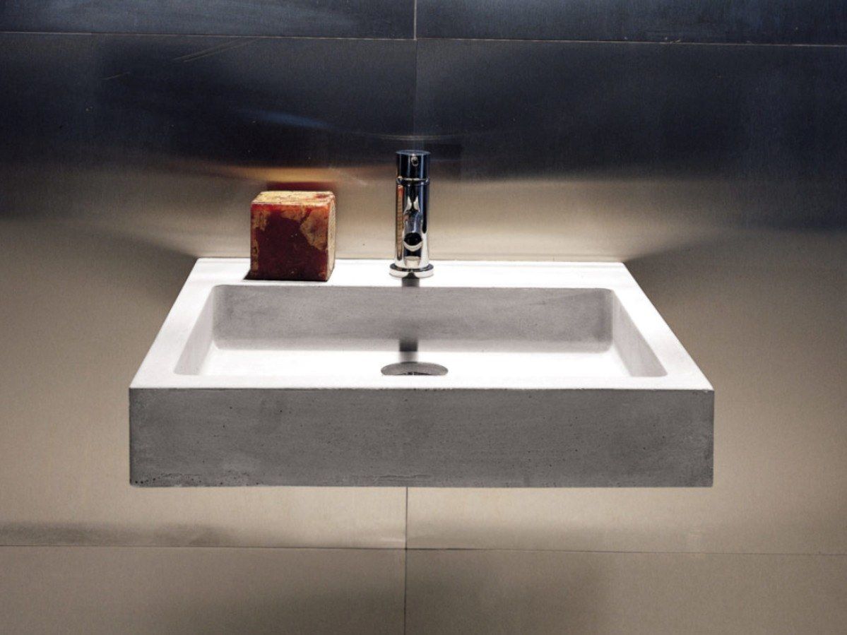 Бетонный квадратный подвесной умывальник Moab Elle ARCH-00004934