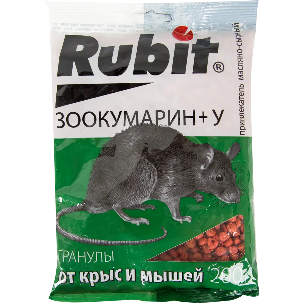Средство от крыс и мышей Зоокумарин сырный 200 г RUBIT STLM-2166695