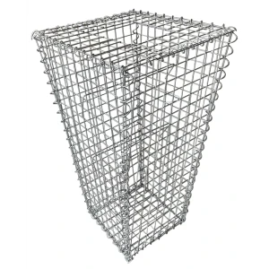 Габион-вазон 55x55x100 см оцинкованная сталь серый