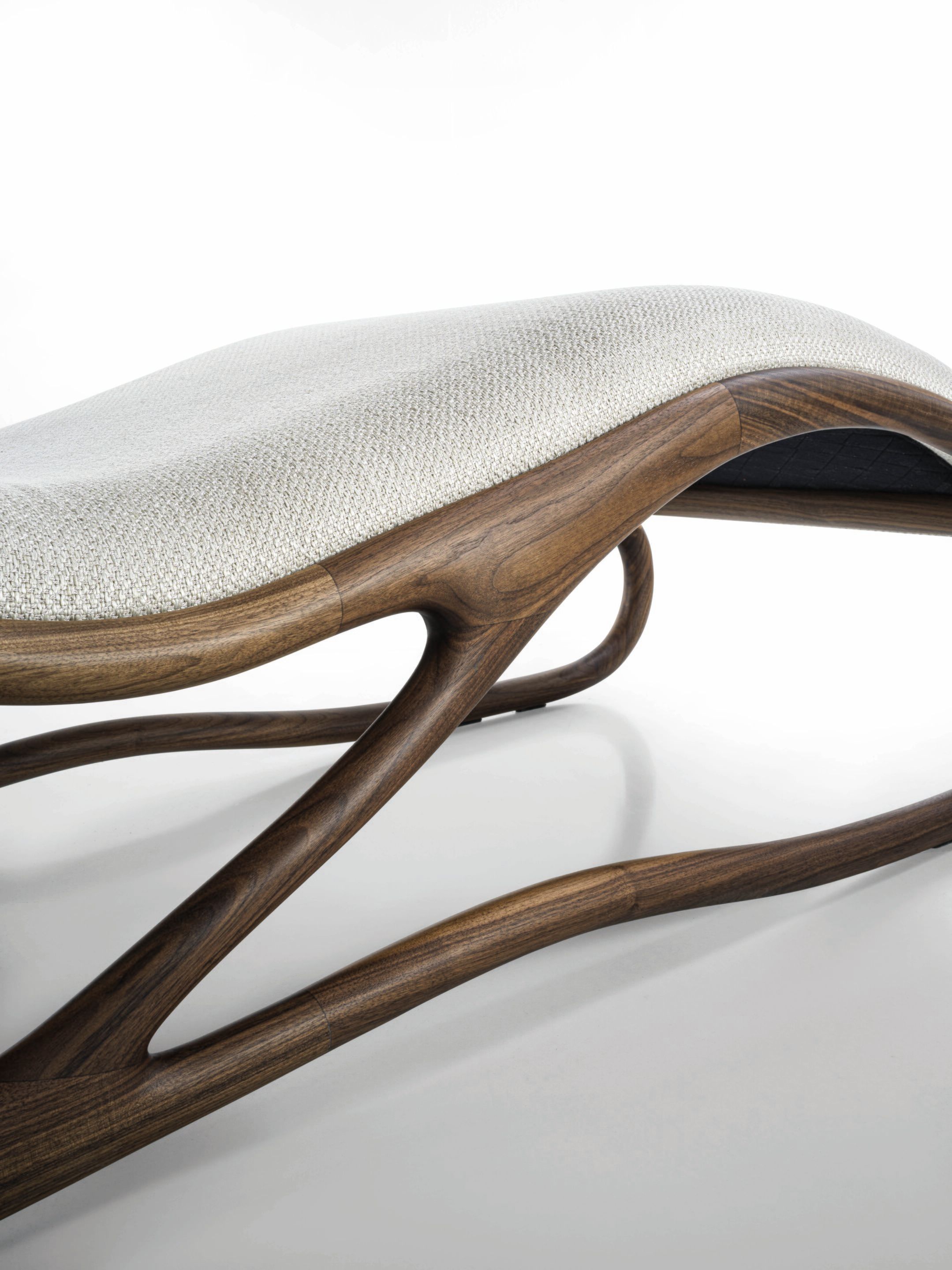 Съемный шезлонг из массива грецкого ореха и ткани Porada двадцать четыре ARCH-00153124 - Вид №3