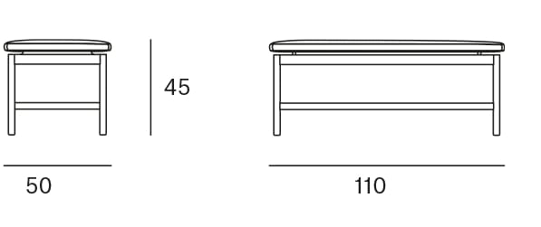 Мягкая скамейка из ткани Blasco&Vila Rem ARCH-00078137 - Вид №5