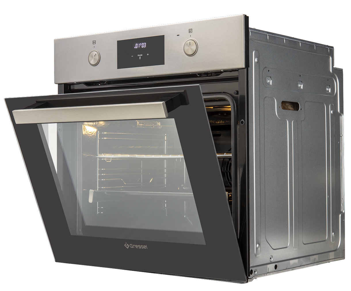 9256876 Электрический духовой шкаф Gressel RU6EM7758110 серебристый STDN-0150455 - Вид №3