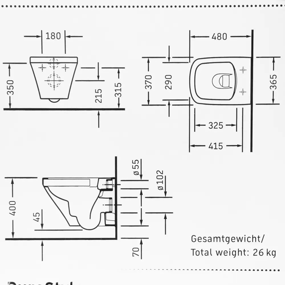 Унитаз подвесной Durastyle Duravit STLM-2000292 - Вид №8