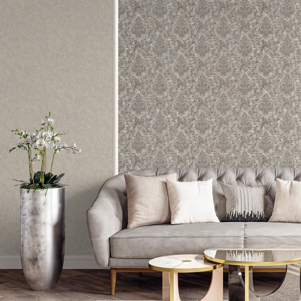 Обои флизелиновые Home Color Diamond бежево-зеленые 1.06 м HC71782-27 STLM-2138317 - Вид №2