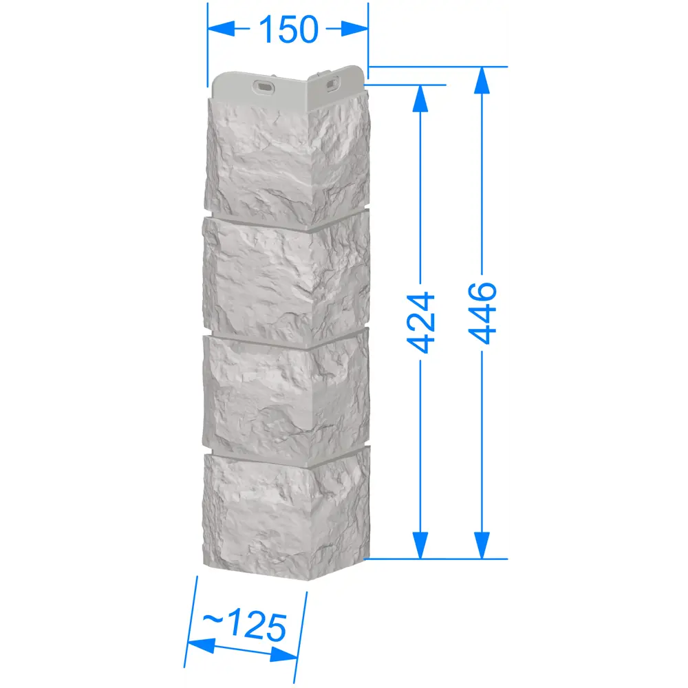 Угол наружный для фасадных панелей Docke Dacha Доломит цвет серый DÖCKE STLM-2173514 - Вид №1