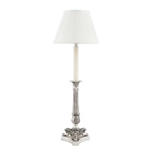 Настольная лампа Perignon от Eichholtz Белый/Серебро 109160 EICHHOLTZ КЛАССИЧЕСКИЕ 061704 Белый;серебро