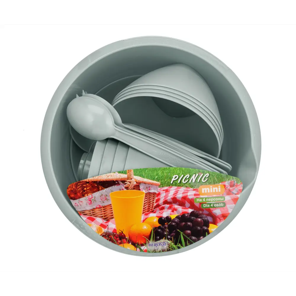 Набор для пикника Berossi Picnic LM цвет зеленый 4 персоны STLM-2209983 - Вид №1