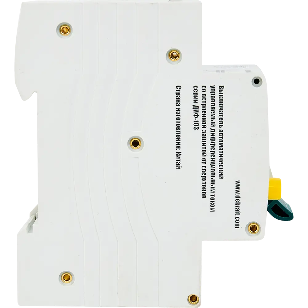 Дифференциальный автомат DEKraft 1P N C16 А 30 мА 6 кА AC 16204DEK STLM-2067120 - Вид №3
