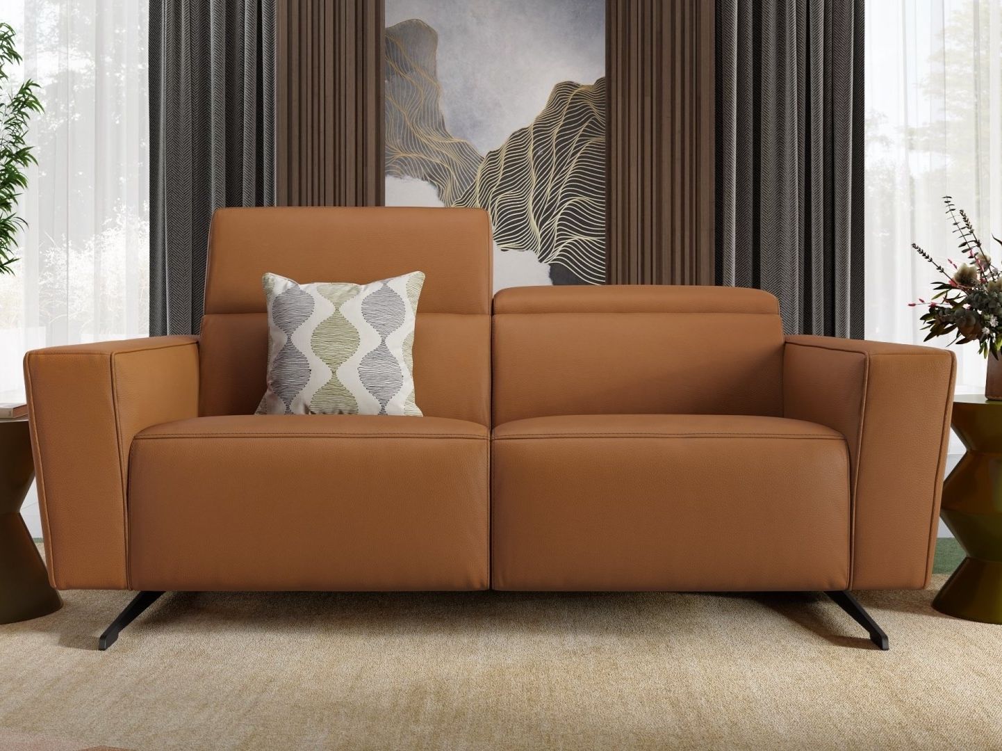 2-местный кожаный диван Sofanella Alesso ARCH-00094391 - Вид №3