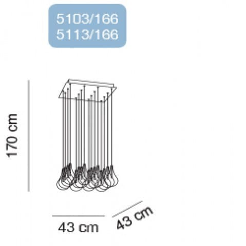 Стеклянный светодиодный подвесной светильник Alma light ARCH-00001083 - Вид №4