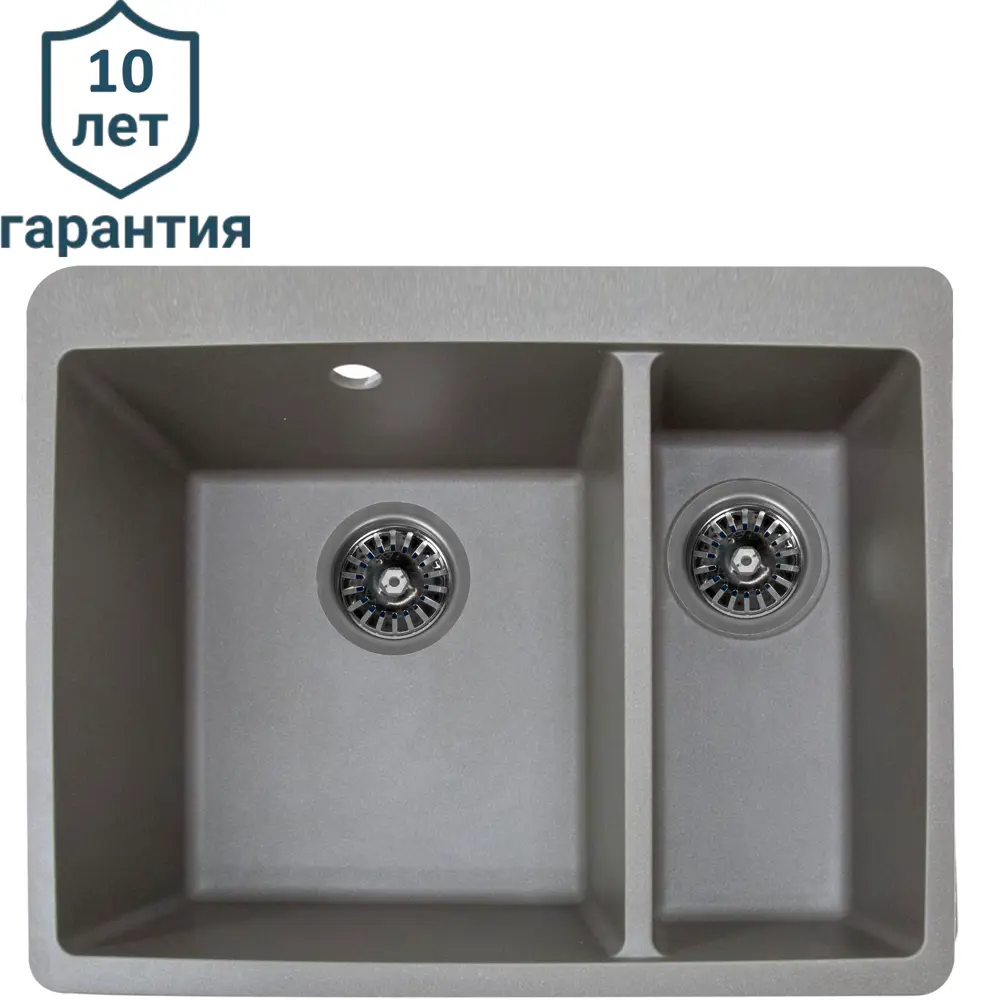 Мойка для кухни врезная KONSENSA 51x62 см глубина чаши 20 см кварц цвет серый Lm 62x51 STLM-2192655 - Вид №1