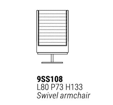 Вращающееся кресло с высокой спинкой Marelli ARCH-00047063 - Вид №8