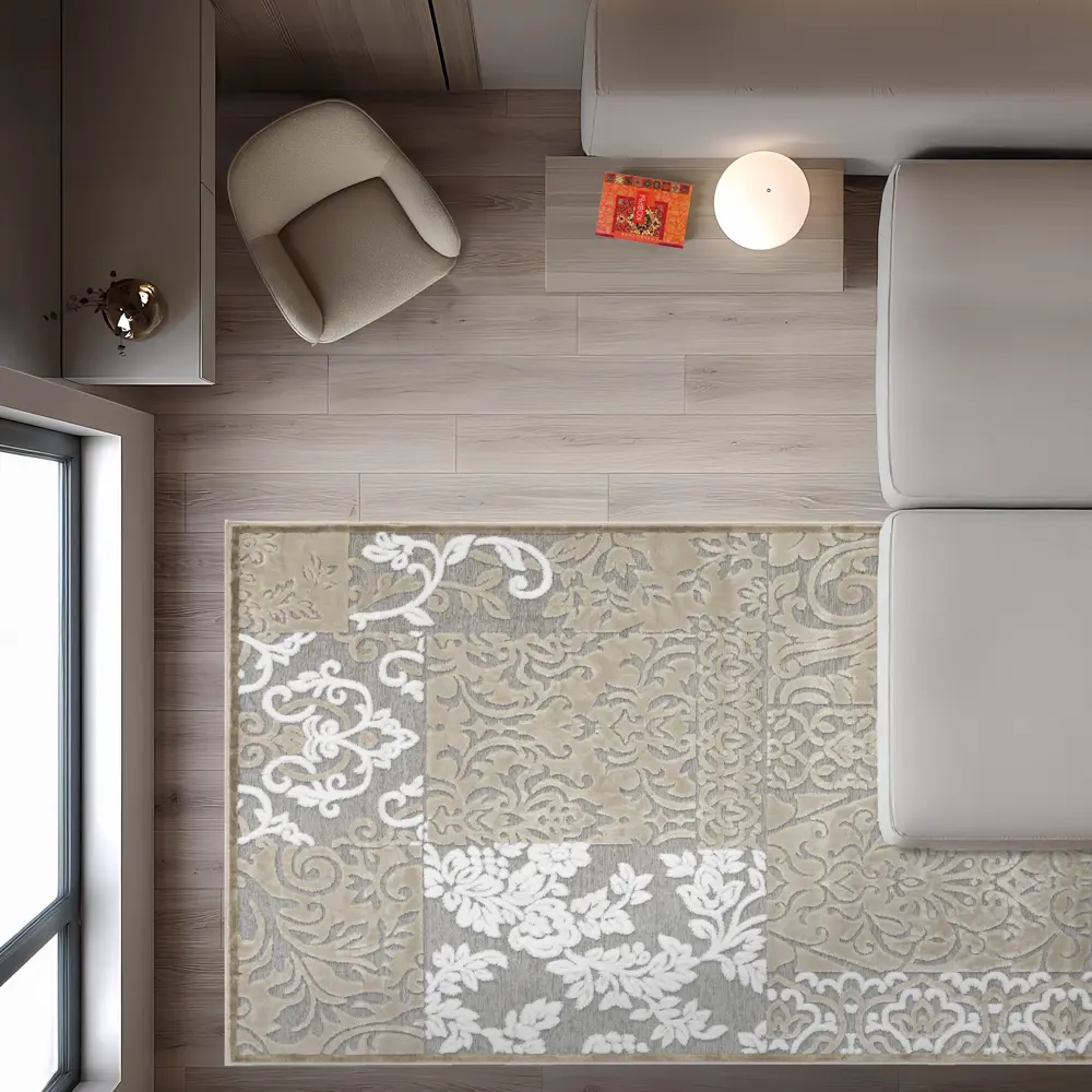 Ковер Роялтафт Шенилл 150x230 см полипропилен 84504_88 цвет серый STLM-2043890