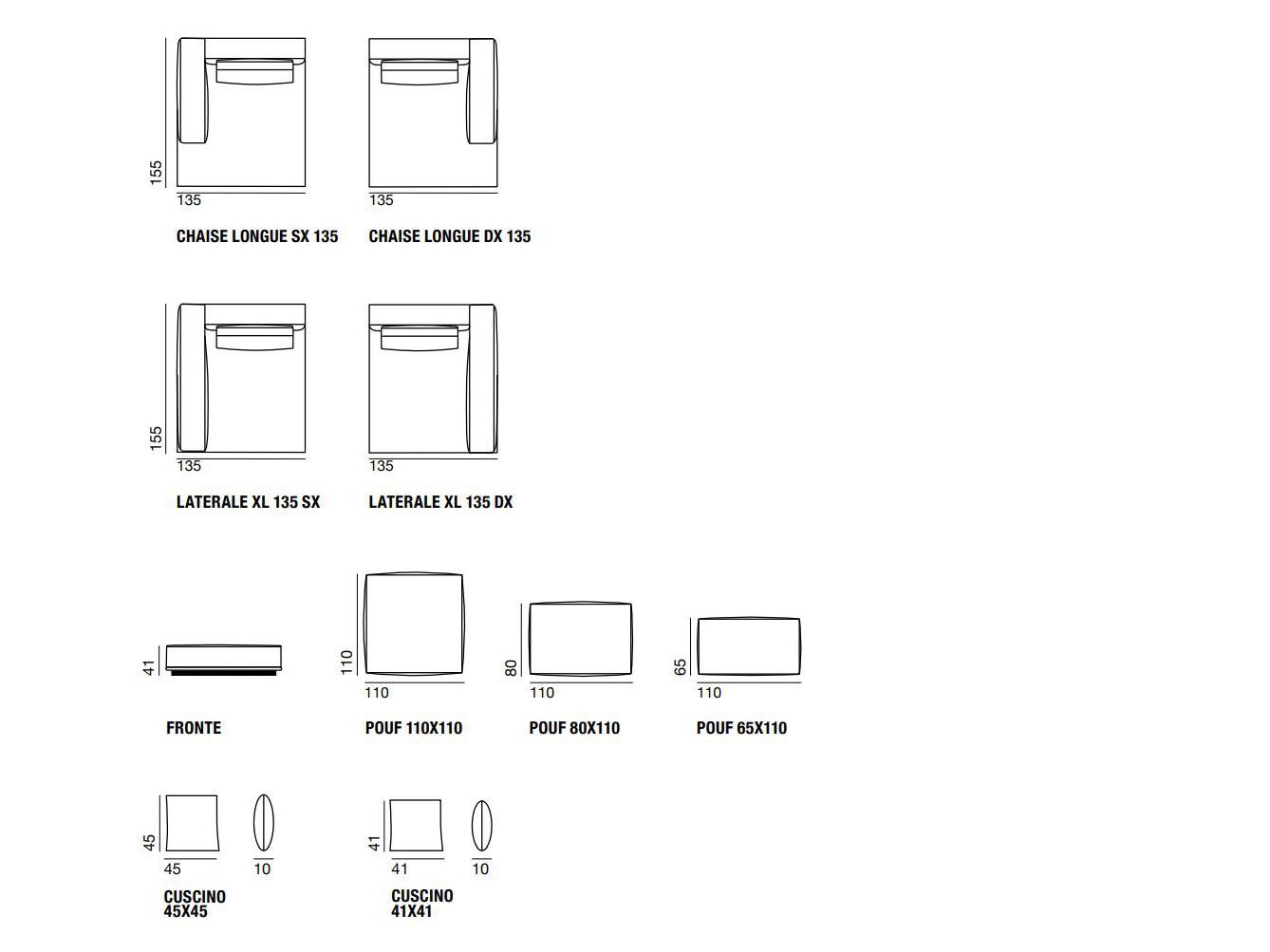 Модульный тканевый диван Verzelloni MARTIN ARCH-00047107 - Вид №28