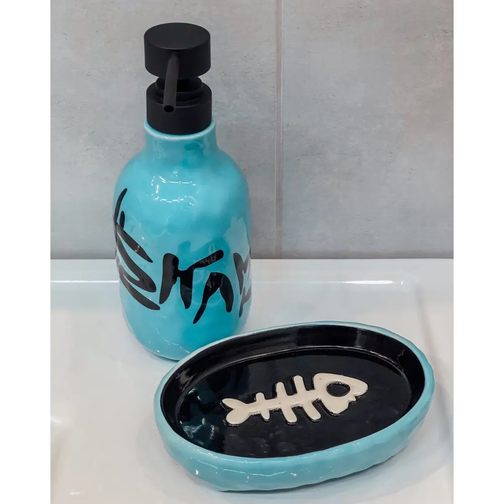 Дозатор для жидкого мыла Irony цвет голубой MOROSHKA STLM-2211122 - Вид №1