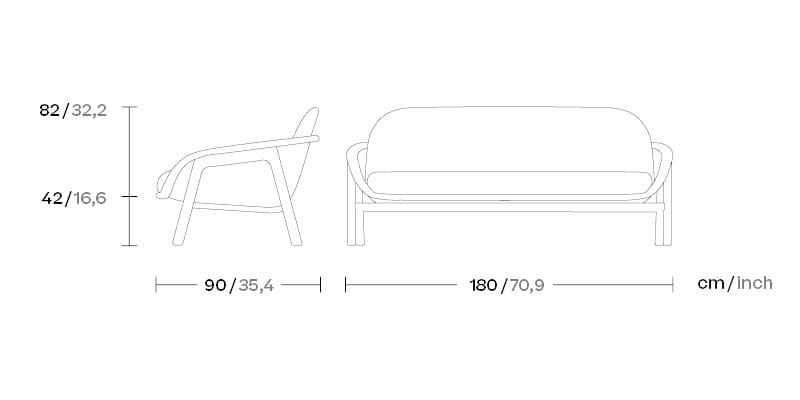 2-местный садовый диван Kettal плетеная ARCH-00118131 - Вид №3
