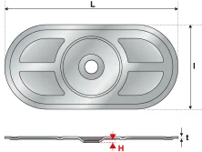 Дюбель UBS 02 82 409 UBS Tecfi 82 х 40 х 1 х 1,3  9,5