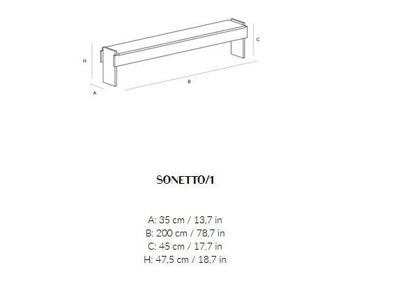 Скамейка из массива дерева Lando SONETTO ARCH-00089103 - Вид №4