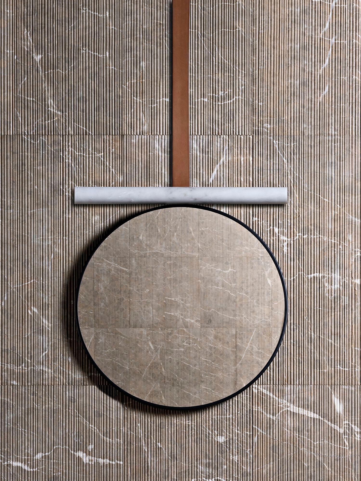 Настенное круглое зеркало с рамкой LUCE DI CARRARA Tube ARCH-00150878 - Вид №3