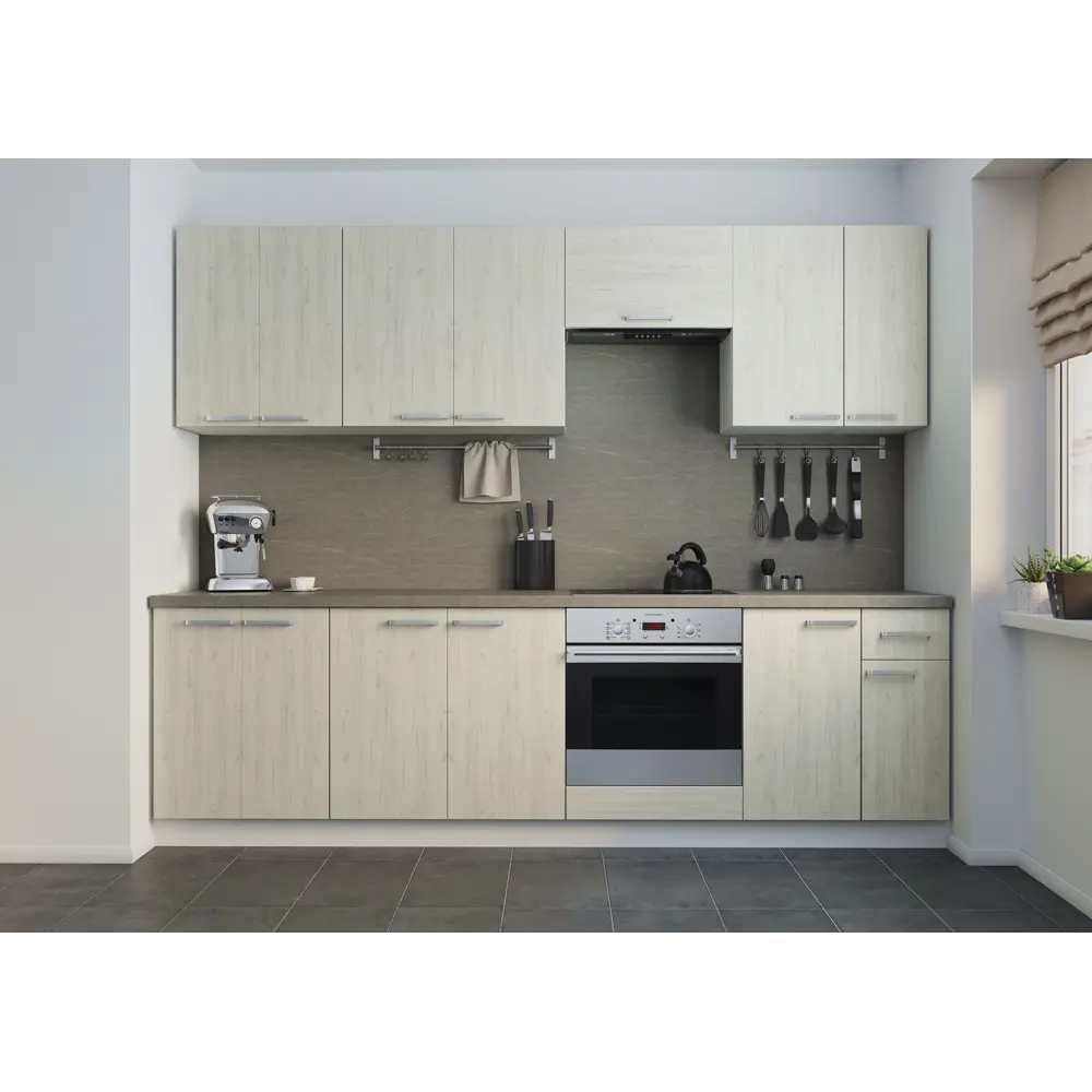 Напольный кухонный шкаф Santreyd Дейма 60 см светлый с серой столешницей 86720861 STLM-1584844 - Вид №11