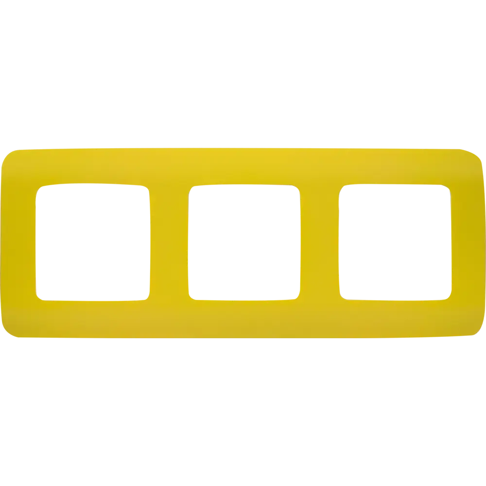 Рамка для розеток и выключателей Lexman Cosy 3 поста, цвет лимон STLM-2028103