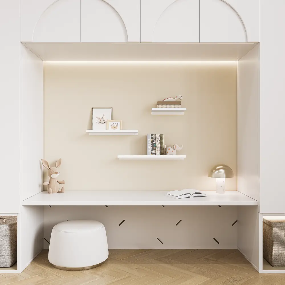 Настенная полка 22x12 см металл цвет белый KONSENSA STLM-2014406 - Вид №4