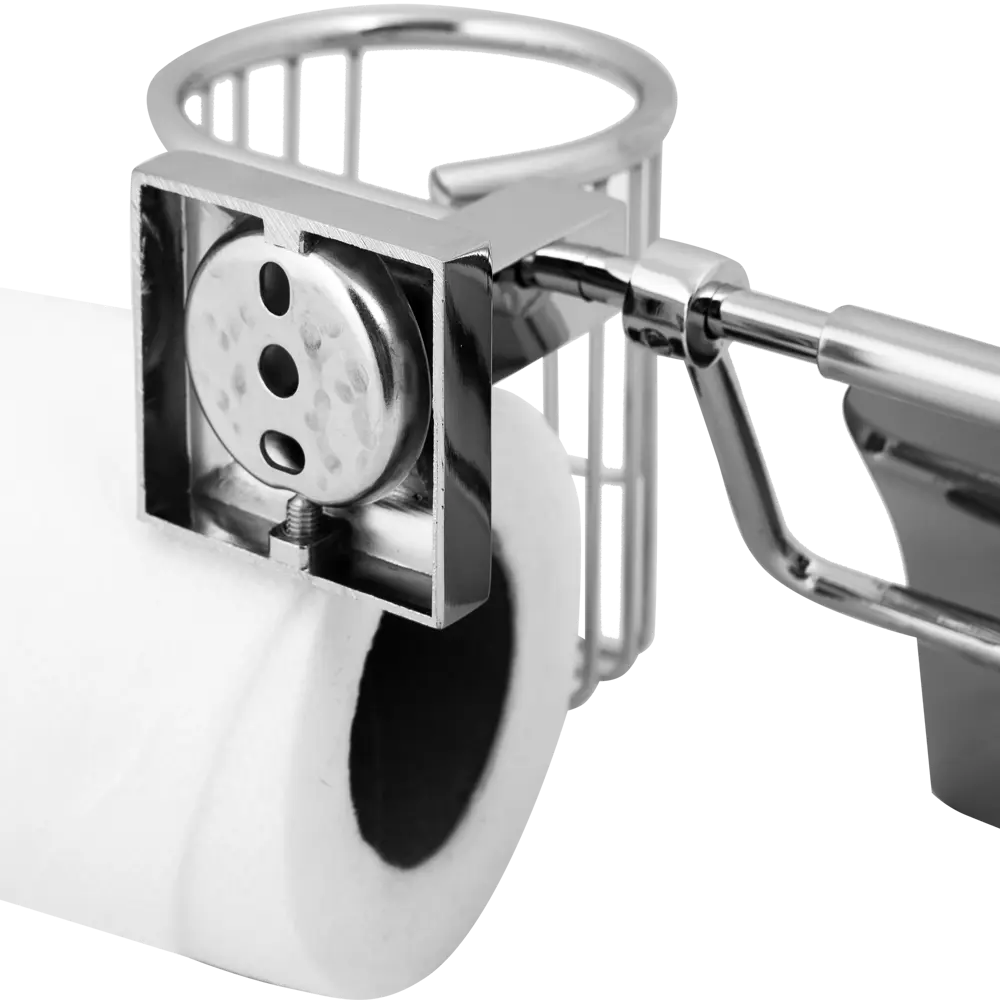 Держатель для туалетной бумаги и освежителя воздуха «Ладья» с крышкой цвет хром АКВАЛИНИЯ 88100 STLM-2156815 - Вид №2