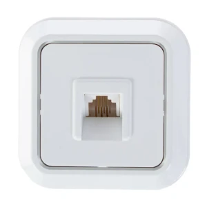 Телефонная розетка накладная Makel Siva Ustu RJ11, цвет белый