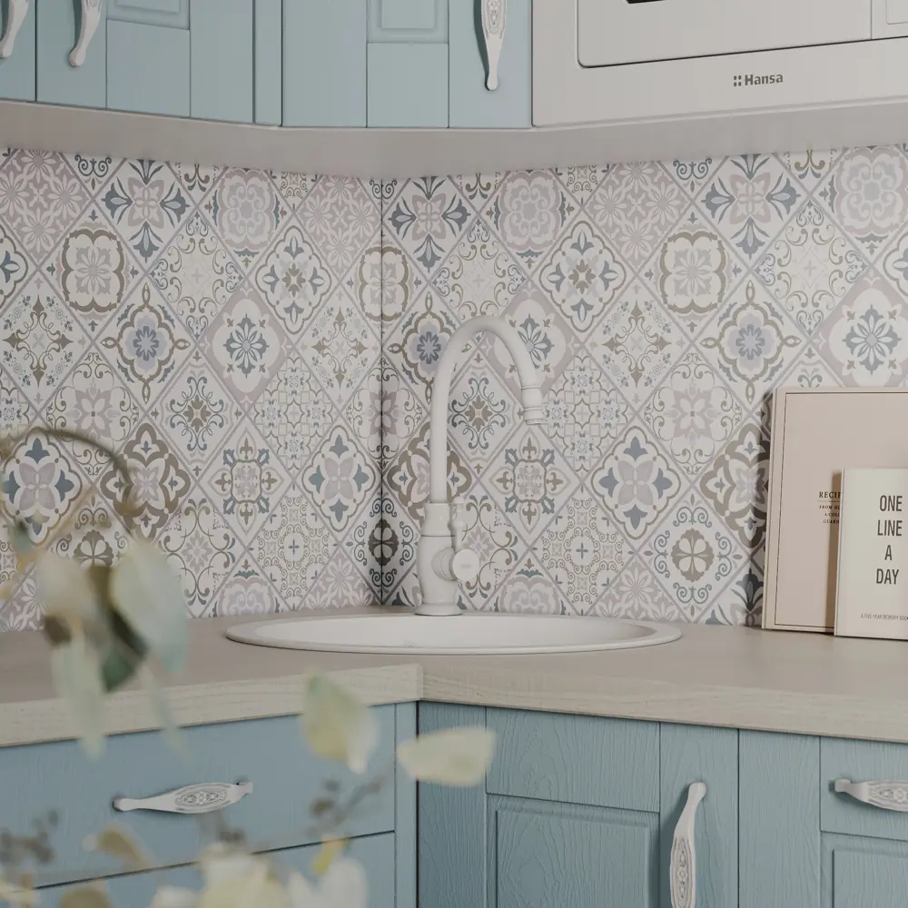 Фасад кухонного шкафа Томари 14.7x76.5см KONSENSA МДФ цвет голубой STLM-2199522 - Вид №8