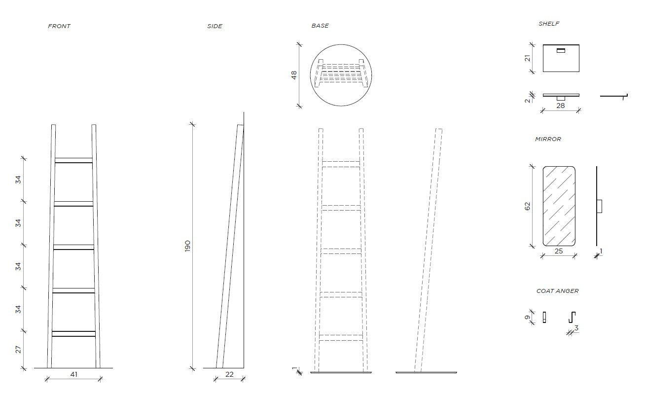Вешалка для одежды / напольная лампа Mogg ALLA SCALA ARCH-00087457 - Вид №8