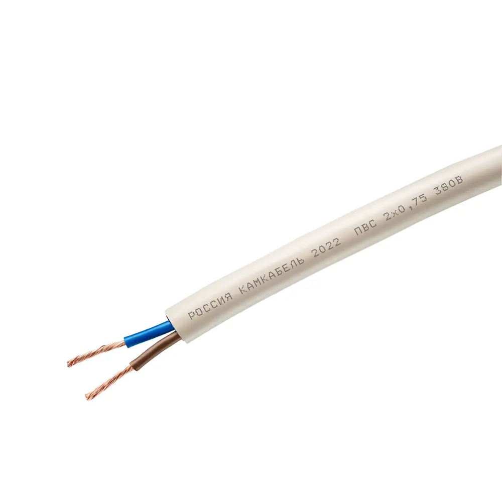 Провод Камкабель ПВС 2x0.75 10 м ГОСТ цвет белый STLM-2122284 - Вид №2