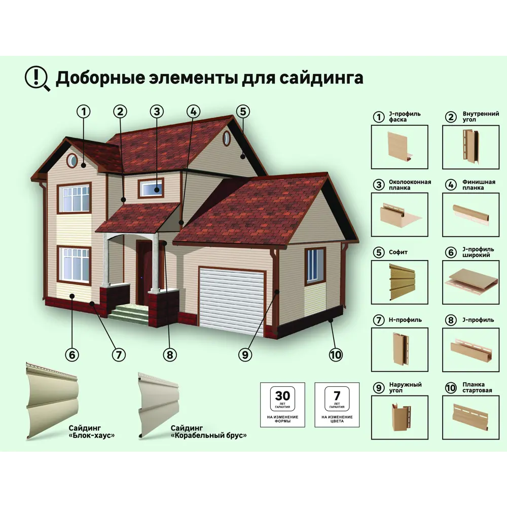 H-профиль для фасадных панелей MONLID цвет серый 3 м STLM-2086295 - Вид №2