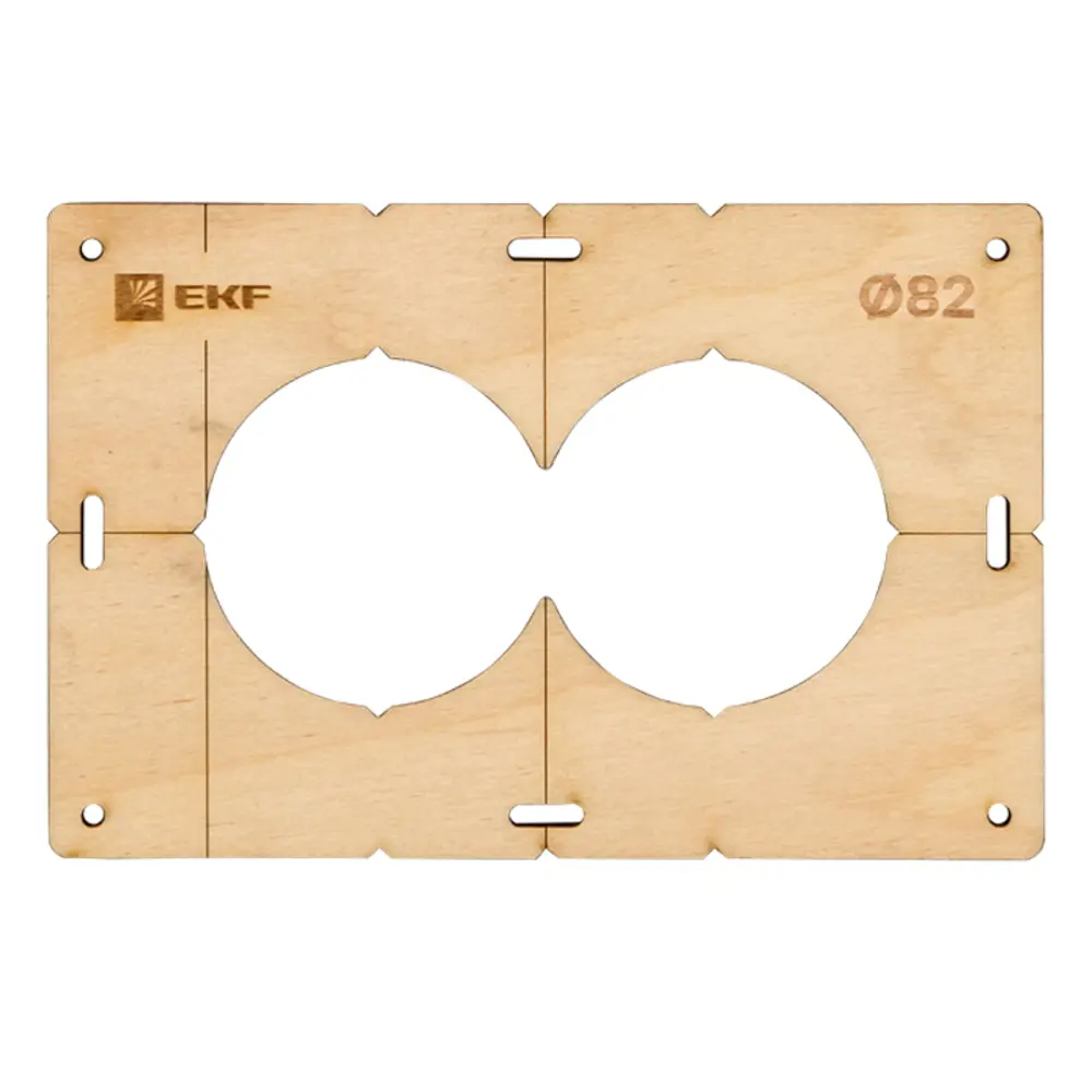 Шаблон для подрозетников EKF d 82 мм 2 поста STLM-2163334