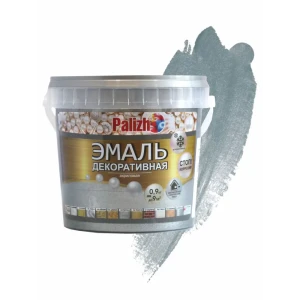 Эмаль декоративная Palizh цвет темное серебро 0.9 кг