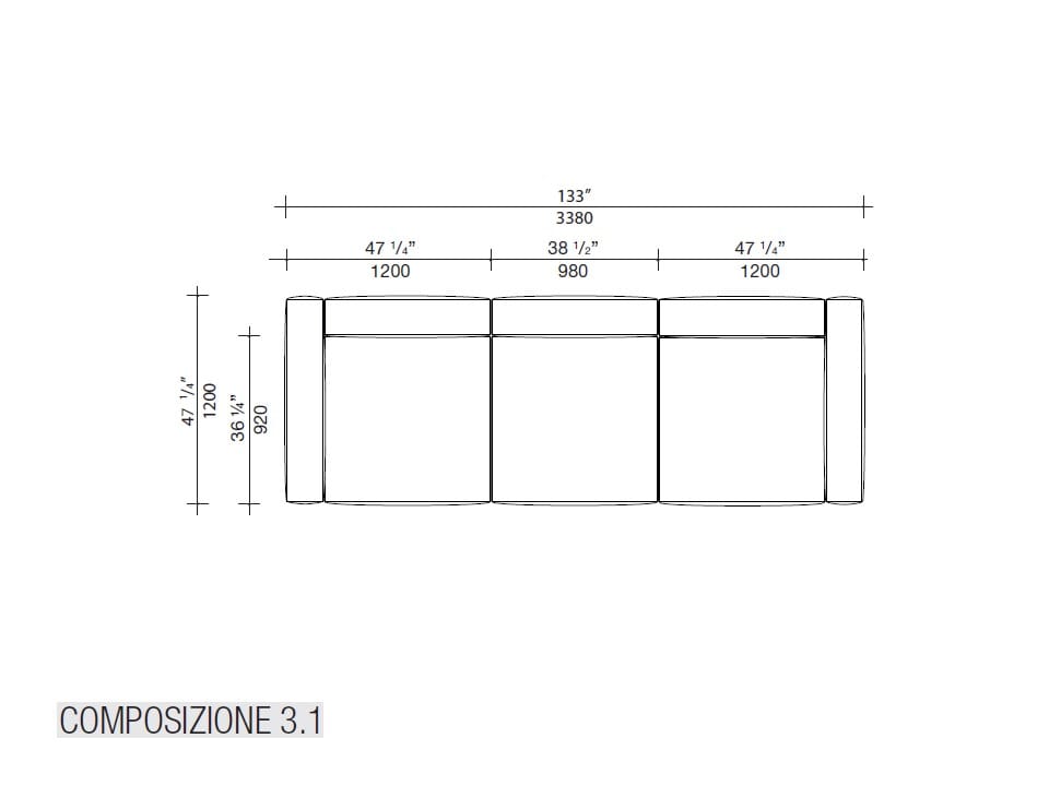 Секционный диван из ткани Lema SNAP ARCH-00147146 - Вид №8