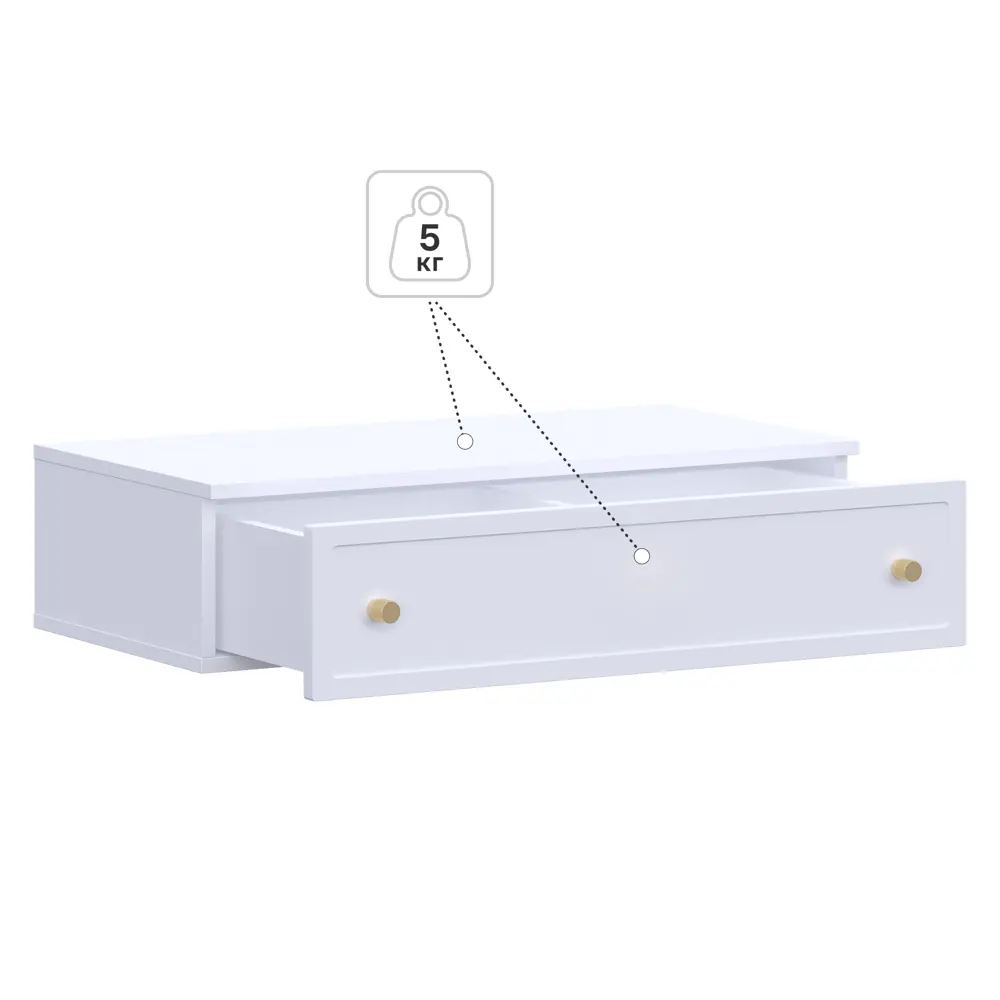 Консоль KONSENSA Лион Амьен 80x20x41.7 см ЛДСП цвет белый STLM-2047212 - Вид №5