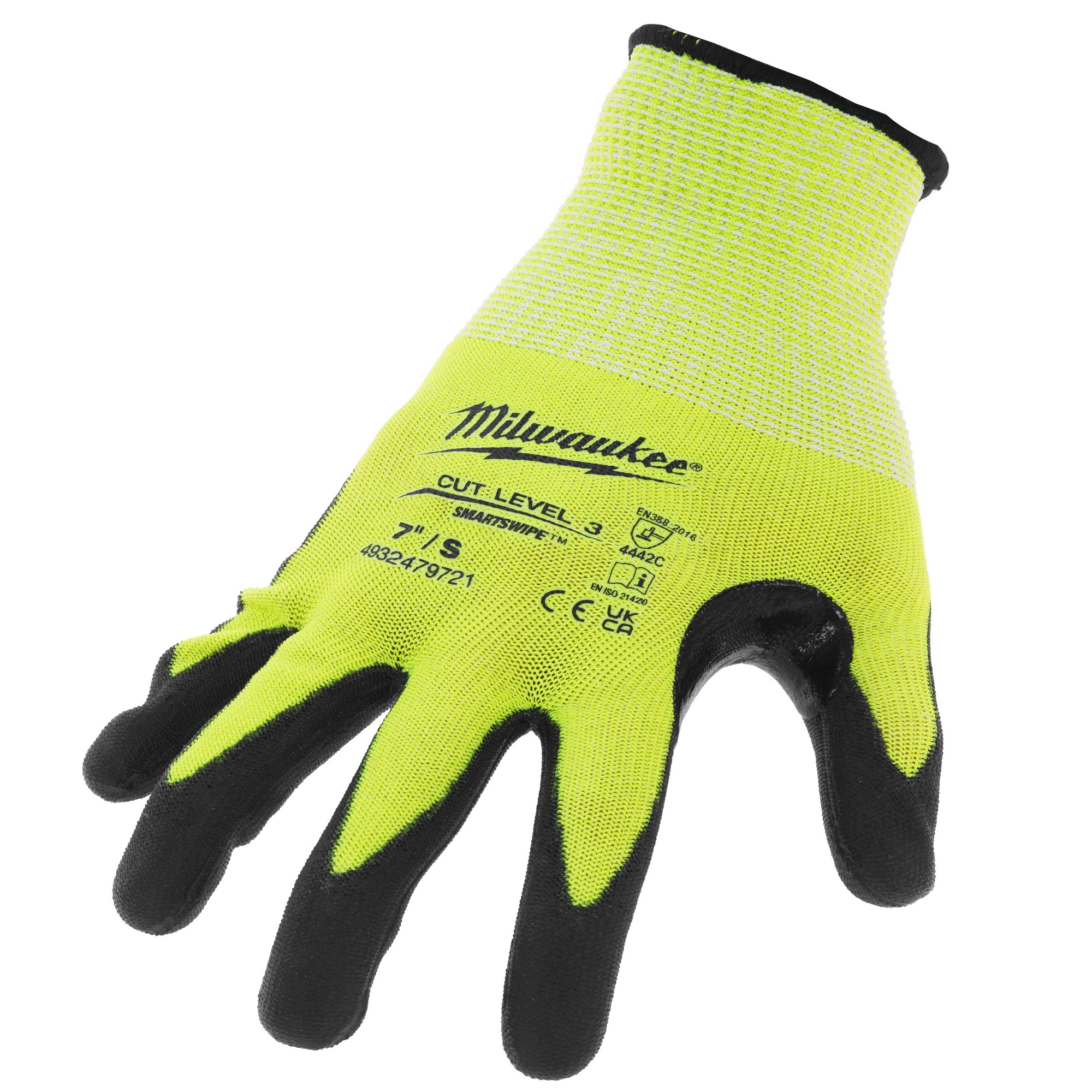 Перчатки трикотажные Milwaukee Hi-Vis Cut level 3/C 7/S 5478064 STDN-0100503 - Вид №2