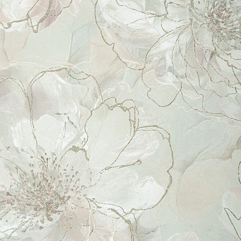 Флизелиновые обои Victoria Stenova Jenny зеленые с цветочным рисунком 1.06 м 89423665 STLM-1566163 - Вид №2