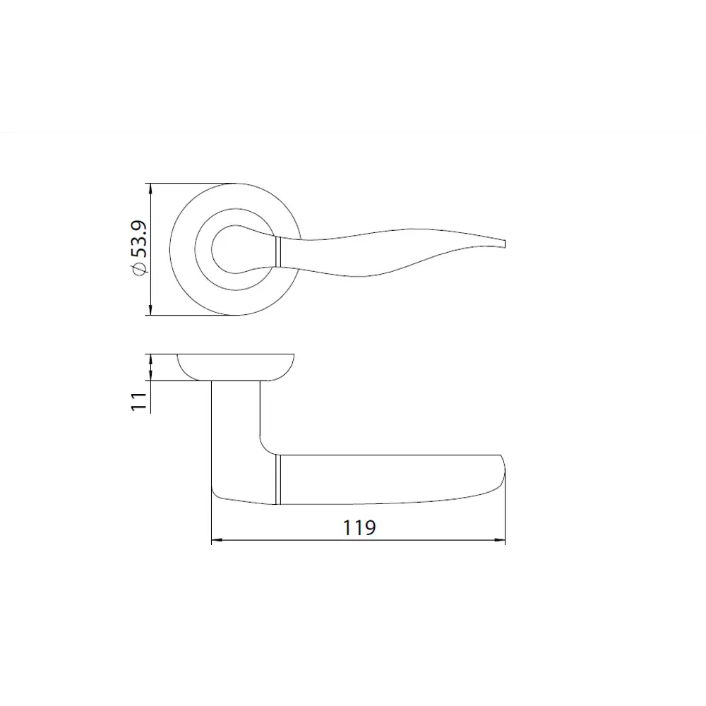 EDSON Дверные ручки для межкомнатных дверей в стиле никель 85168551 STLM-0059338 - Вид №4