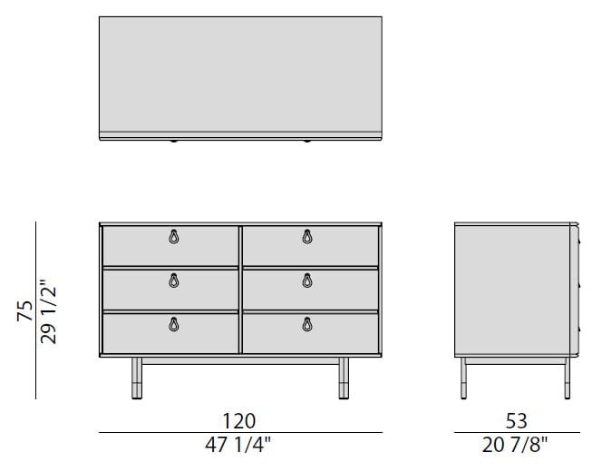 Комод из грецкого ореха Porada двадцать четыре ARCH-00092234 - Вид №6