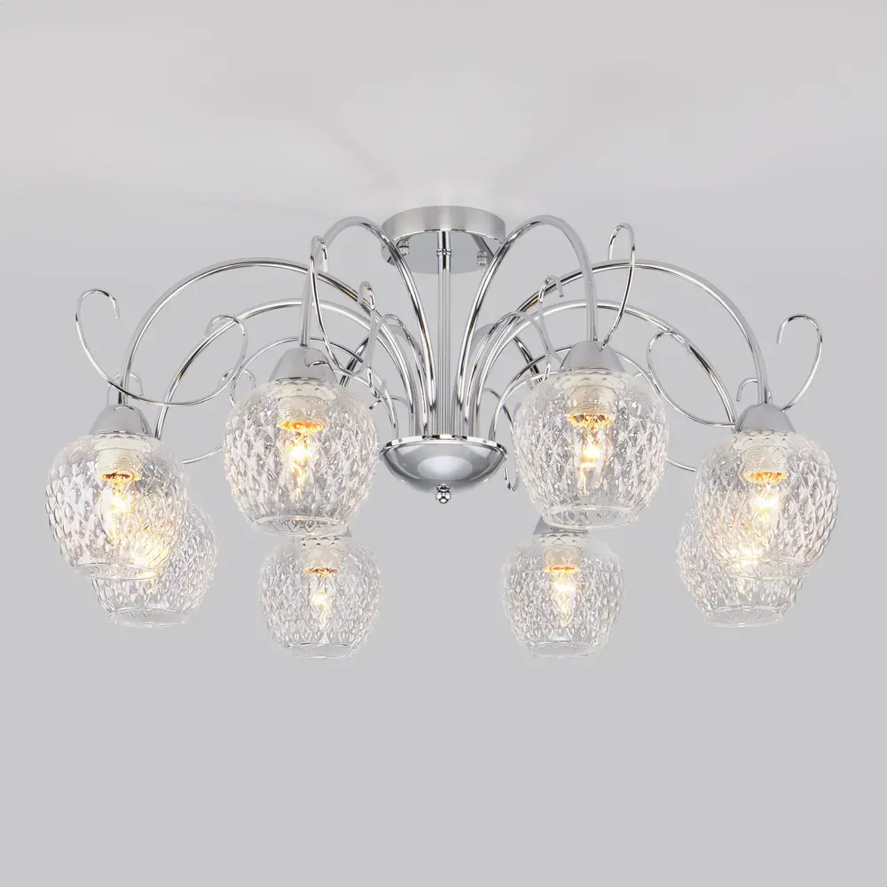 Люстра потолочная Eurosvet Benita 30142, 8 ламп, 32 м², цвет хром STLM-2052895 - Вид №1