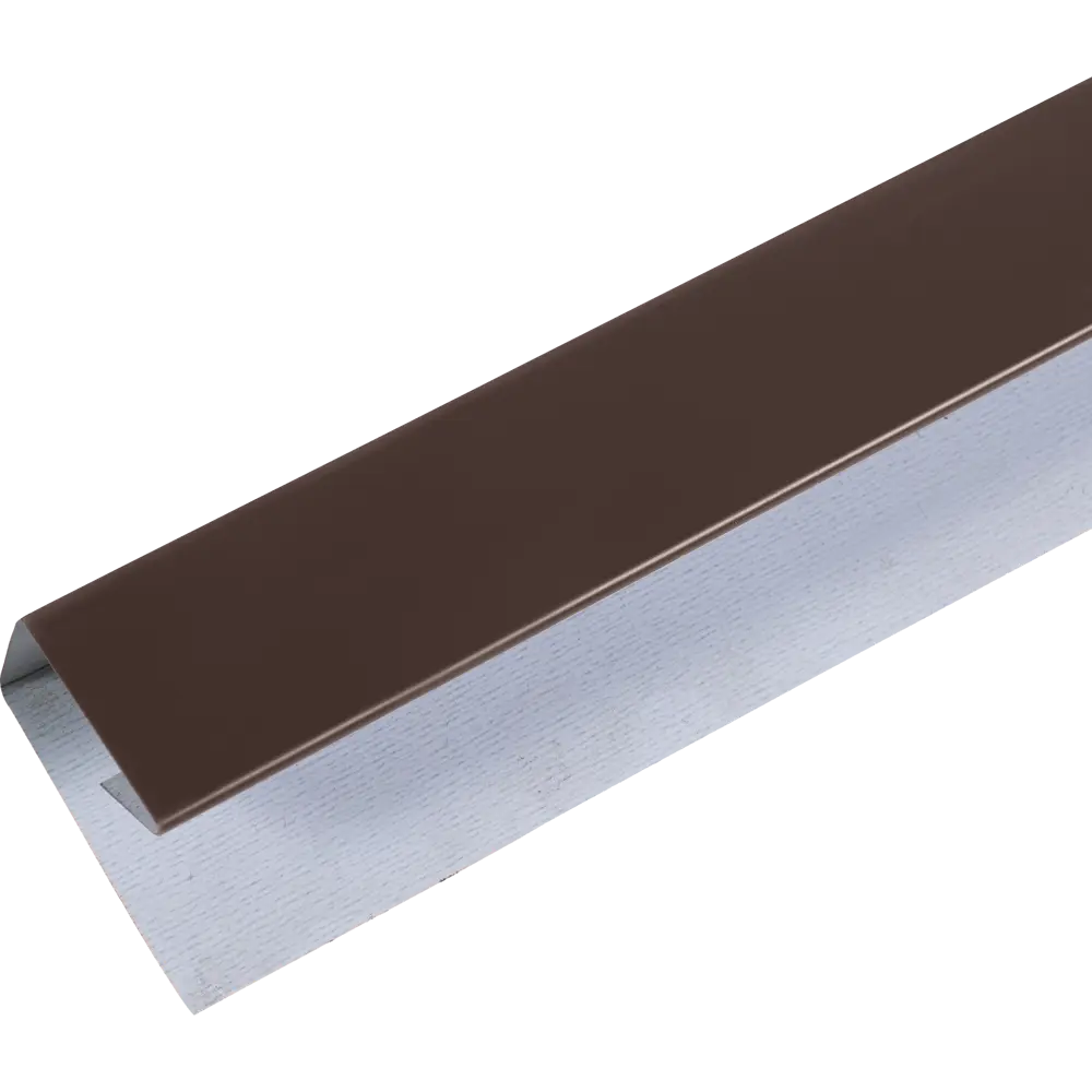 П-планка для профнастила С8 17x20 мм 2 м 0.4 мм RAL 8017 Коричневый OPTIMA STLM-2209245