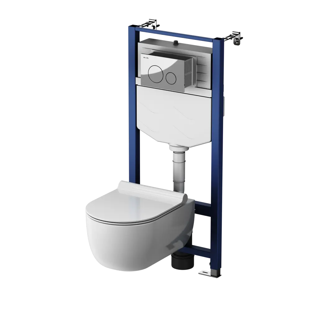 AM.PM Pulse Flashclean - инсталляция с безободковым унитазом и микролифтом 89400181 STLM-1575347