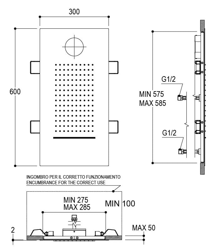 Душевая головка из нержавеющей стали с хромотерапией Ritmonio 75IP07 ARCH-00149821 - Вид №1